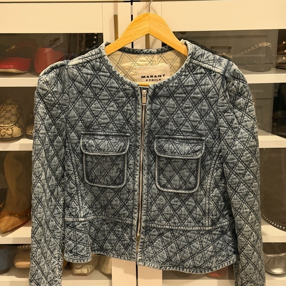 Isabel Marant Denim Quilted Jean Jacket